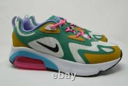 Nike Air Max 200 Mystic Green Gold Light Pink Blast Suede AT6175-300 Womens Sz 9
