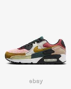 Nike Air Max 90 Corduroy Pink Green Red Multi New Shoes Women's Size
