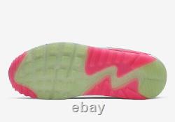 Nike Air Max 90 LX White / Pink / Illusion Green Cq2559 100 Uk 6, 7