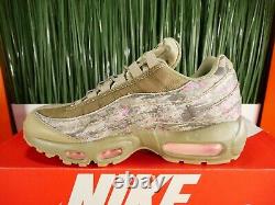 Nike Air Max 95 Womens Shoes Green Olive Roses Pink AQ6385-200 Size 7.5