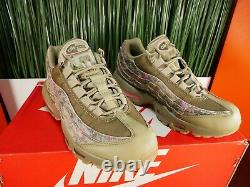 Nike Air Max 95 Womens Shoes Green Olive Roses Pink AQ6385-200 Size 7.5