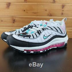 Nike Air Max 98 South Beach White Black Pink Green Women Shoes AH6799-065