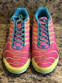 Nike Air Max Plus Volt Green Blast Pink CW5840-700 Youth Shoe Size 6Y