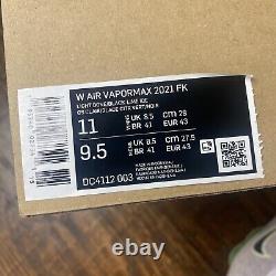Nike Air VaporMax 2021 Flyknit Light Bone Lime Ice Women's Size 11 DC4112-003