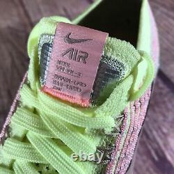 Nike Air Vapormax Flyknit 3 Pink/Green Lime/Vapor Yellow AJ6910-700 WMNS Sz 5