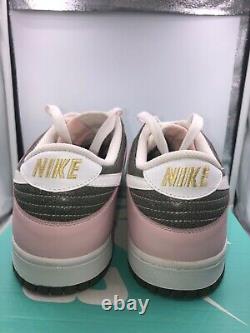 Nike Dunk Easter Womens Size 11.5 = Mens size 10 White Olive Green Pink Yellow