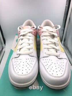 Nike Dunk Easter Womens Size 11.5 = Mens size 10 White Olive Green Pink Yellow