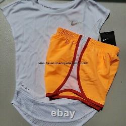 Nike Girls Size 6 Summer Dri-fit Lined Shorts & Tops Orange Pink Green Pink NWT