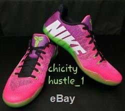 Nike Kobe XI 11 Mambacurial Low Pink Green Purple Basketball 836183-635 Size 10