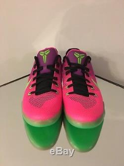 Nike Kobe XI Zoom 11 Low Mambacurial Basketball Shoe Sz 10 Pink/Green 836183-635