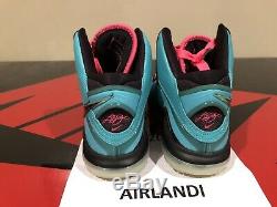 Nike Lebron 8 South Beach Size 8.5 Black Pink Flash Green 417098 401 Pre Heat