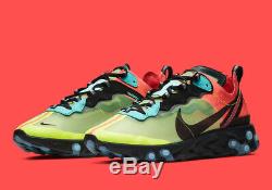 Nike React Element 87 HYPER FUSION VOLT GREEN HYPER PINK AQ1090-700 Men Running