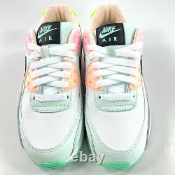 Nike W Air Max 90 Easter White Black Volt Green Glow Pink CZ1617-100 Women's 5