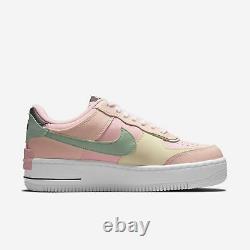 Nike Women's Air Force 1 Low Shadow Pink Crimson Tint Green Glow 2021 CU8591-601