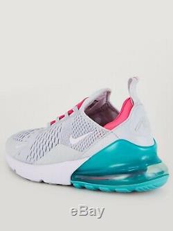 Nike air max 270 Pink Green Grey White UK 7 Worn Once Unboxed Trainers RRP £115