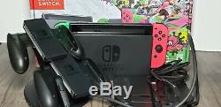 Nintendo Switch 32GB Console/Neon green and pink Joy-Con/ Charging dock/wall mnt