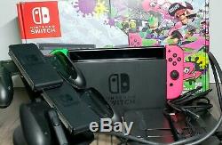 Nintendo Switch 32GB Console/Neon green and pink Joy-Con/ Charging dock/wall mnt