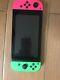 Nintendo Switch 32gb With Green And Pink Joycons, Controller And Smash Ultimate