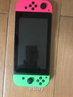 Nintendo Switch 32GB With Green And Pink Joycons, Controller And Smash Ultimate