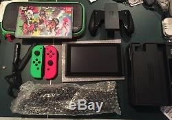 Nintendo Switch Console Splatoon 2 Bundle Neon Green/Neon Pink Joy-Cons & Game