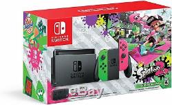 Nintendo Switch Splatoon 2 Limited Edition Console Bundle Neon Green Pink Joycon