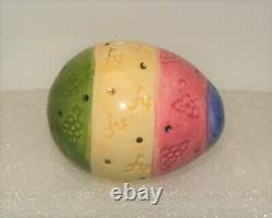 Nora Fleming Easter Egg Mini Retired Old Style nf Markings Pink Blue Green Rare
