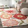 Nuloom Hand Made Country Floral Area Rug In Ivory, Pink, Red, Green