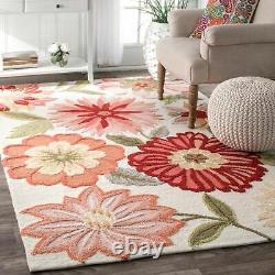 NuLOOM Hand Made Country Floral Area Rug in Ivory, Pink, Red, Green