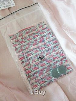 Nwot 02p Pink White Green Tweed 4 Pocket Classic Jacket Fr40