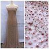 Off White/gray/pink/green 5 Colors Pearls Dress Lace Fabric 51'' Width By Yard
