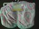 Okie Dokie Nwt Paisley Teardrop Pink Green Plush Baby Blanket Security Lovey New