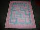 Pink & Greenhandmade Baby, Lap, Crib, Tummy Time Quilt 43 1/2 By 51