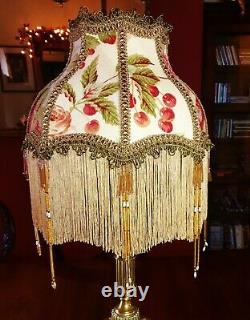 Parlour Victorian Downton Lampshade Reds Pinks Green Linen, 12 2 Available