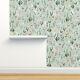 Peel-and-stick Removable Wallpaper Floral Forest Large Pink Flower Green Mint