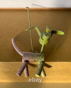 Peter Shire, Mini Dog Ornament Sculpture, Pink & Green Splatter, See Description