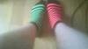 Pink And Green Socks