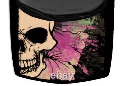 Pink Beige Green Floral Skull Abstract Truck Hood Wrap Vinyl Car Graphic Decal