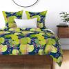 Pink Green Blue Yellow Flowers Floral Sateen Duvet Cover By Spoonflower