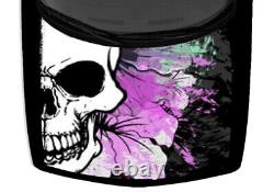 Pink Green Floral Skull Grunge Abstract Truck Hood Wrap Vinyl Car Graphic Decal