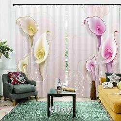 Pink Green Horn Bud 3D Curtain Blockout Photo Printing Curtains Drape Fabric
