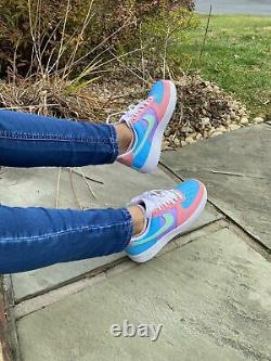 Pink Mint Green Sky Blue Lilac Purple Nike Air Force 1 Womens Sneakers All Sizes