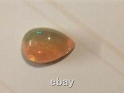 Pink Opals x 3 from Coober Pedy flashes of red & green 4.44 cts Rare
