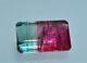 Pink And Green Bi Color Tourmaline 17.9mm 15.5ct Faceted Gemstone Brazil