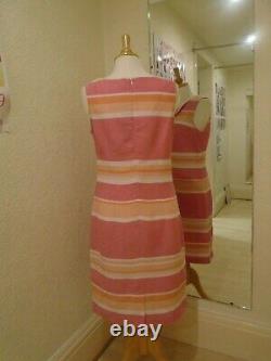 Pomodoro Miami Pink OR Sea Green Stripe Dress 11906 2 Colours