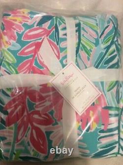 Pottery Barn Jungle Lilly King Duvet NWT! Tropical Colorful Pink Green Summer