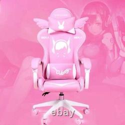 Professional Gaming Chair Girl Pink Gaming PC Computer Desk Swivel Office Chair