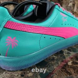 Puma Clyde South Beach Miami Palm Tree Men Green Pink Sz 8.5 NEW