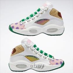 REEBOK CLASSIC QUESTION MID CANDY LAND White Pixie Pink Goal Green GZ8826 US10