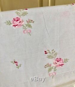 Rachel Ashwell Simply Shabby Chic GREEN COTTAGE ROSE Pink Floral FULL Sheet Set