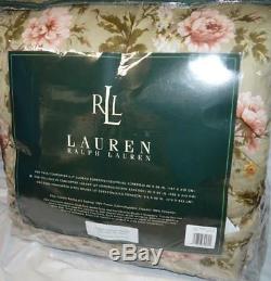 Ralph Lauren YORKSHIRE ROSE FLORAL Full/ Queen Comforter NEW Green Pink Gold